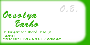 orsolya barho business card