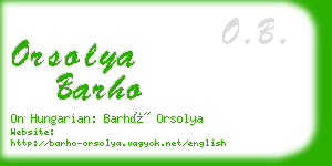 orsolya barho business card